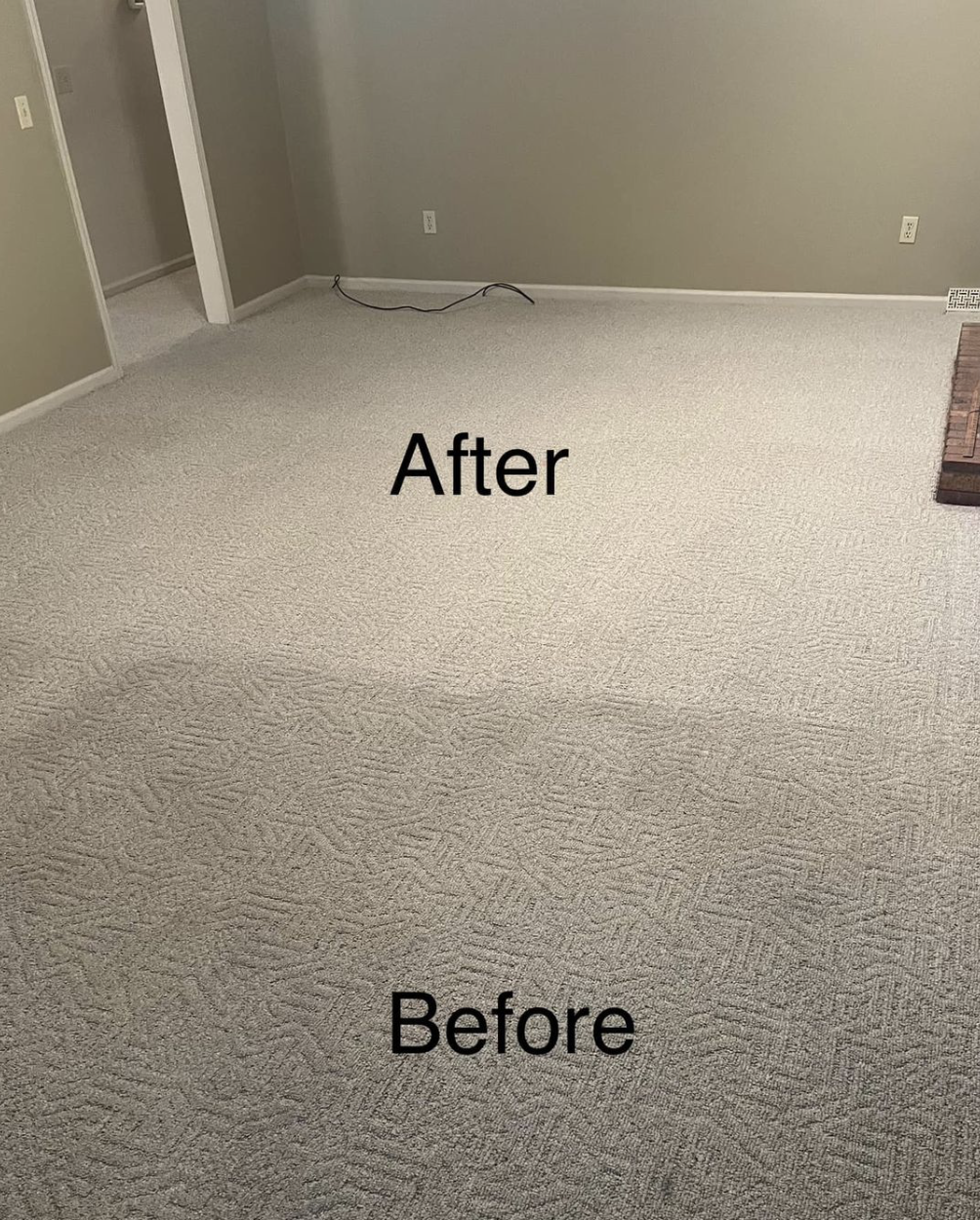 Before and After Carpet Cleaning